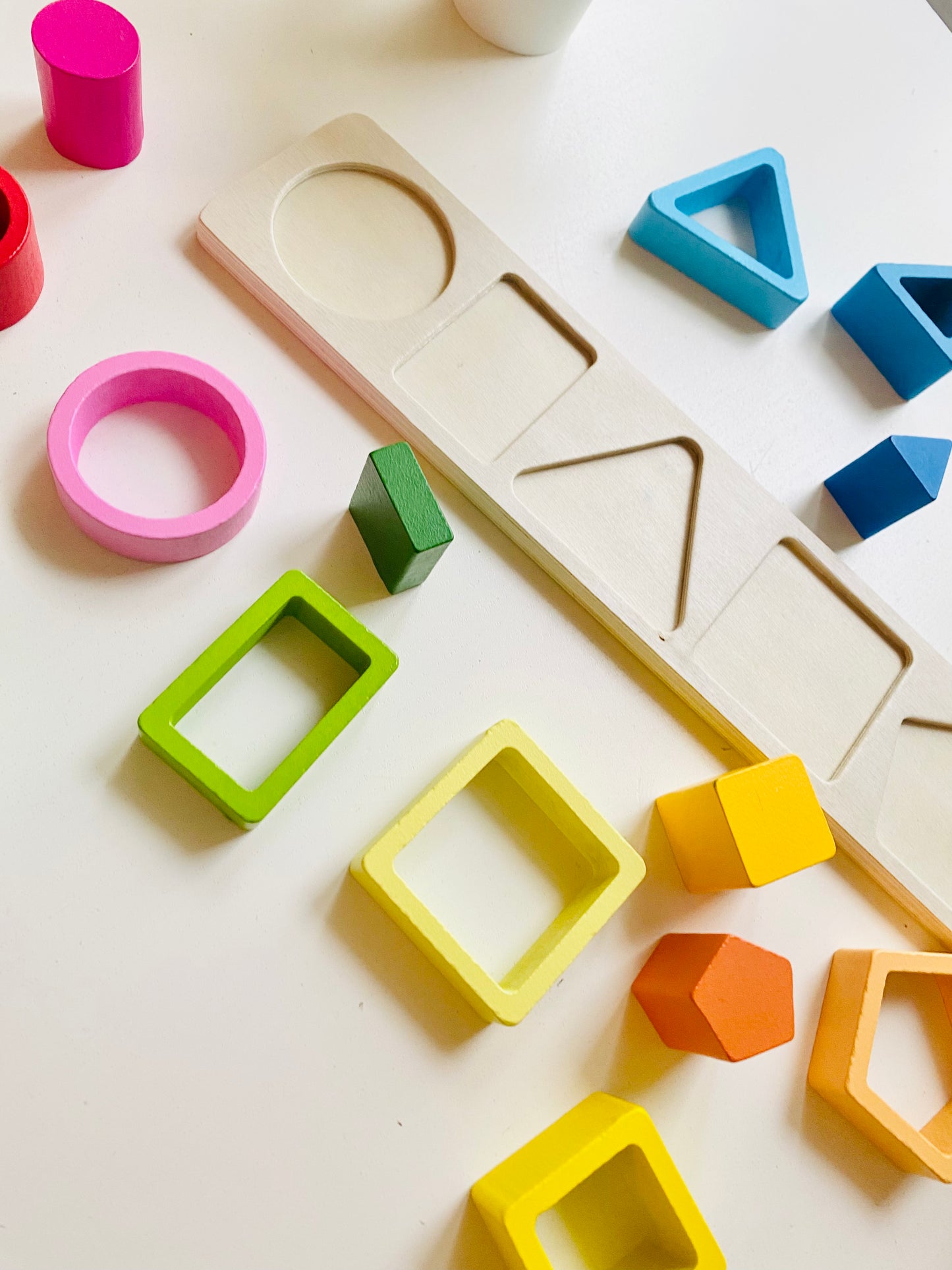 Colourful Wooden Sorting & Stacking Toys, Orange Tiger